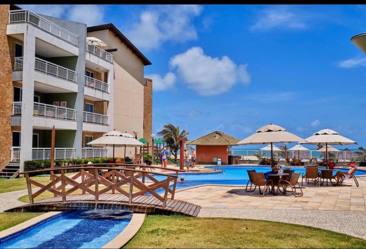 Apartamento Vista Total Do Mar Uma Cobertura A 400M Do Beach Park No Porto Das Dunas Aquiraz Condominio Terramaris Piscina Ampla Parque Infantil Sauna Estacionamento Privado Kültér fotó