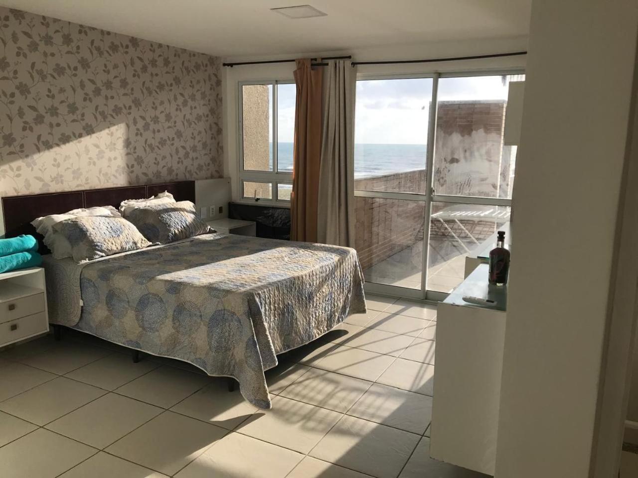 Apartamento Vista Total Do Mar Uma Cobertura A 400M Do Beach Park No Porto Das Dunas Aquiraz Condominio Terramaris Piscina Ampla Parque Infantil Sauna Estacionamento Privado Kültér fotó